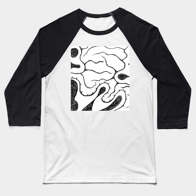 Flowing Lava roots and vines Baseball T-Shirt by DEKUXE